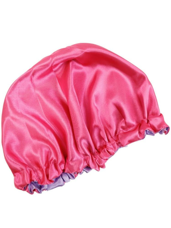 Hair System Silk Satin Hat - Frizz Control, Breakage Protection, Pink