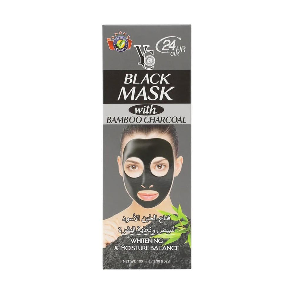YC Black Mask with Bamboo Charcoal Whitening & Nourishing Face Mask 100ml