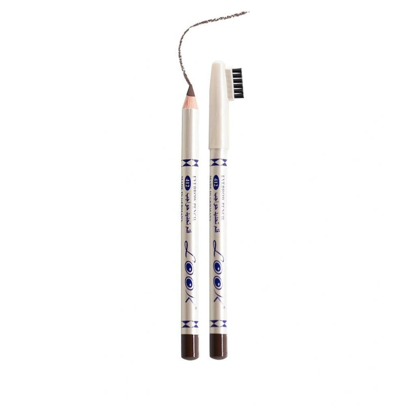 Look Eyebrow Pencil, 412, Long-Lasting Brow Definer with Built-in Brush