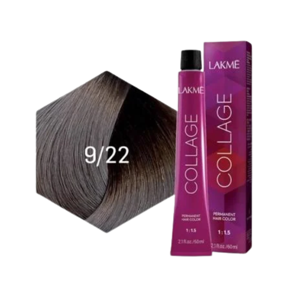 Lakme Permanent Hair Color, 9.22 Light Blonde Violet, 60ml