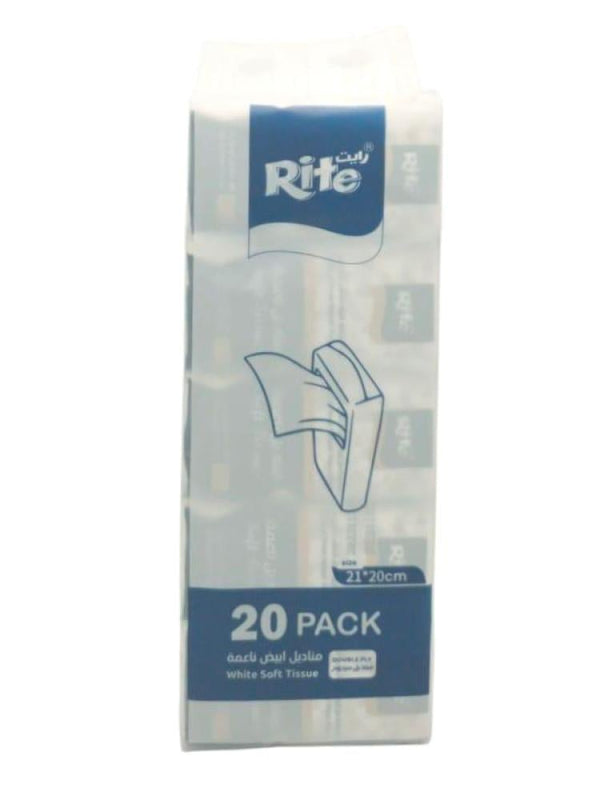 Rite Soft White Tissues - 20 Pack