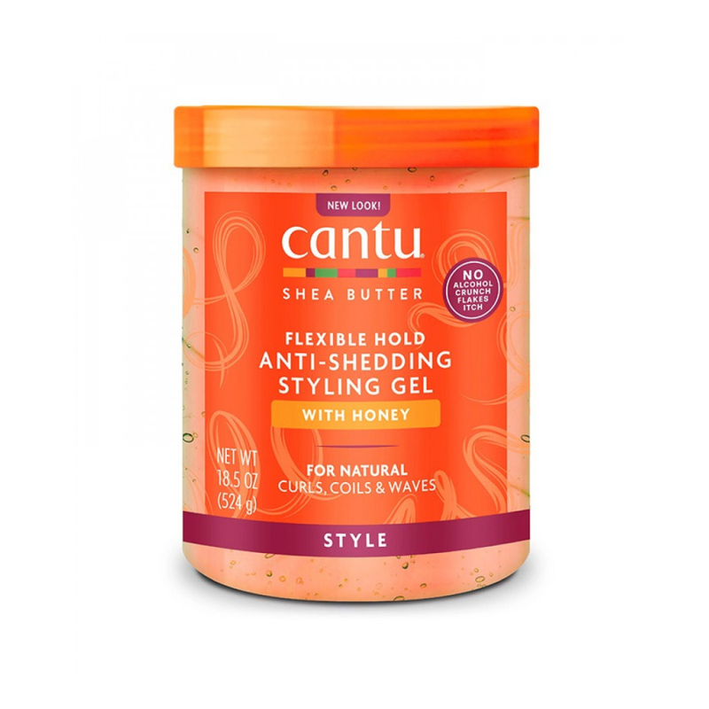 Cantu Shea Butter & Honey Styling Gel, Strong Hold, Alcohol-Free, 524g