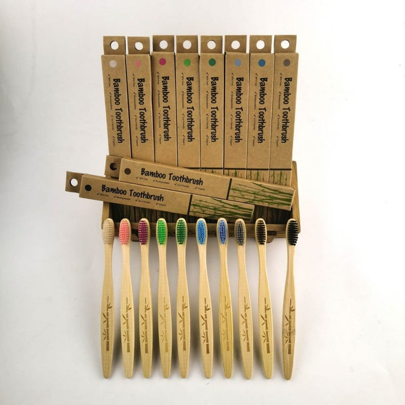Anfi Baby Bamboo Toothbrush with Soft Bristles, Biodegradable, for Kids