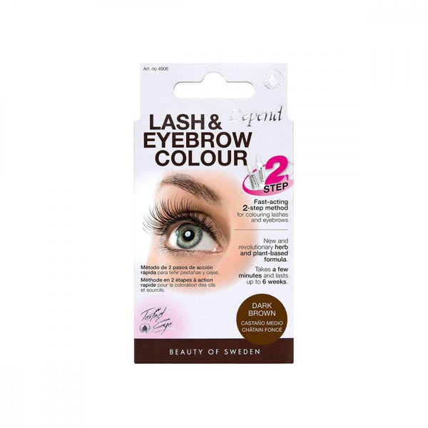 Brown Eyelash Dye Eyebrow Tint Kit Waterproof Long-Lasting Depend 1 Piece