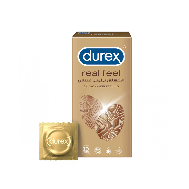 Durex Real Feel Condoms, Non-Latex, Natural Feel, 12 Count