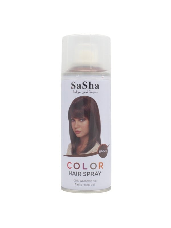 Temporary Brown Hair Spray Washable Instant Coverage Sasha 130ml