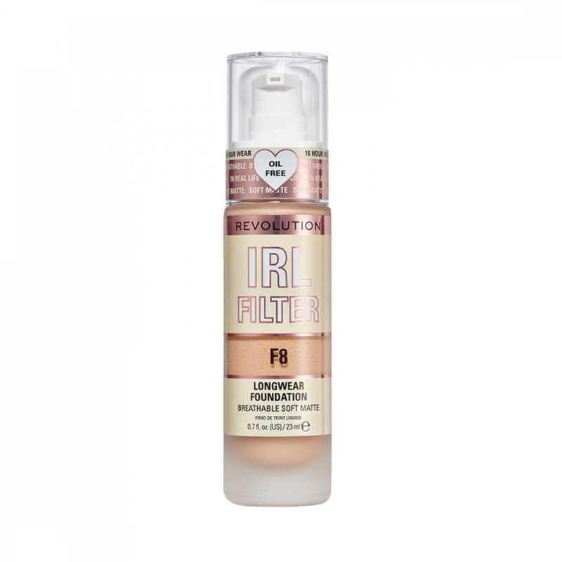 Revolution IRL Filter Foundation F8 Beige Medium to Full Coverage 23ml