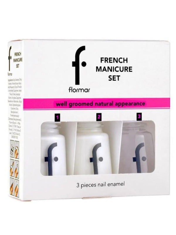 French Nail Polish Set 3-Piece Long-Lasting Shine Flormar 319