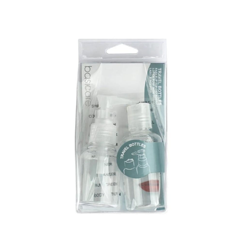 Basic Travel Bottles, Empty Cosmetic Containers, 60ml and 80ml, 2-Pack