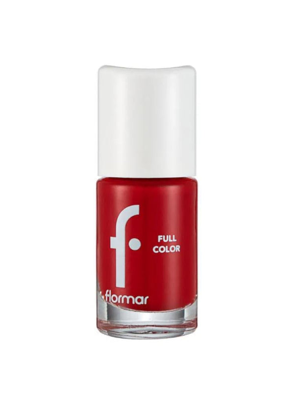 Flormar Full Color Nail Polish Quick-Dry Glossy Red 8ml