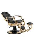 Salon System Men's Barber Chair Black Gold Iron