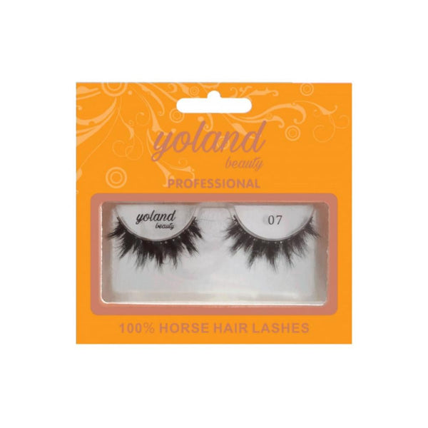Yolande Beauty Natural Eyelashes No. 7, Reusable Human Hair