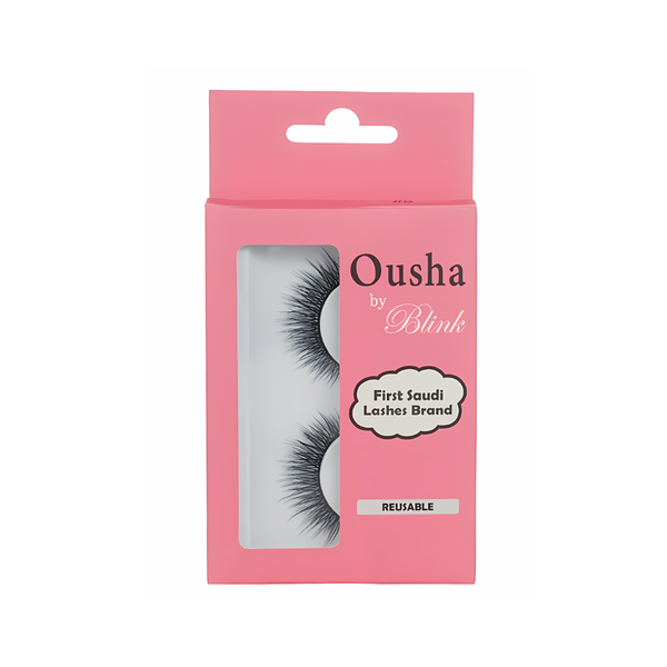 Ousha Natural Hair Eyelashes No. 8, 3D Mink, Reusable, Thick