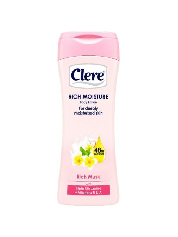 Best Body Lotion for Dry Skin Rich Moisture Musk Clere 400ml