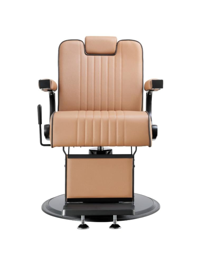 Salon System Men's Barber Chair 5228H-197 - Cappuccino with Black Iron