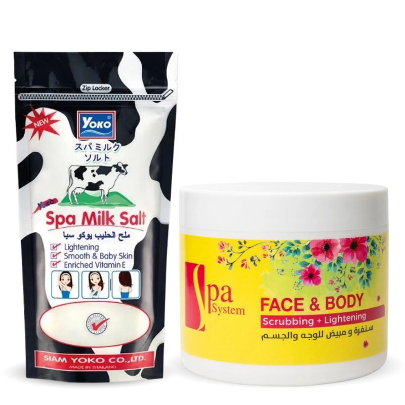 Yoko Brightening Set Milk Scrub and Cream