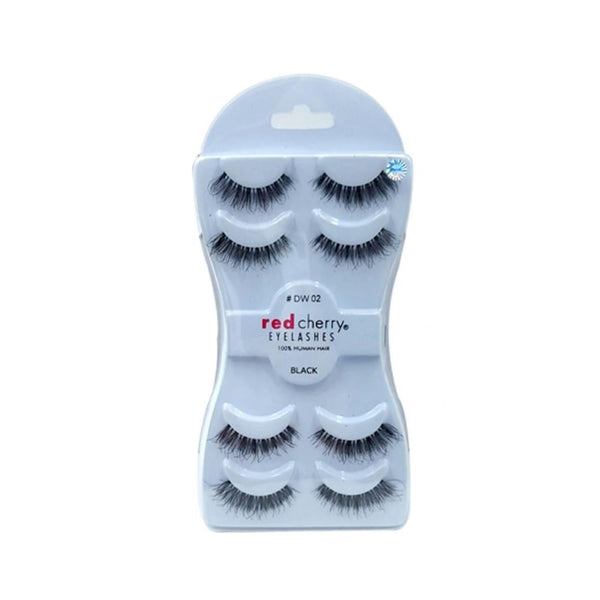 Red Cherry DW02 Eyelash Set, 100% Natural Hair, Reusable