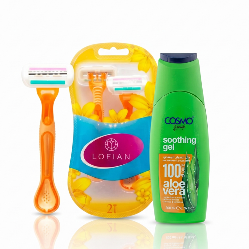 Aloe Vera Gel for Razor Burn Shaving Set Sensitive Skin Lovien 200ml