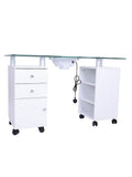 Salon System Glass Pedicure Table WL-M105 - White