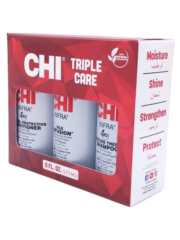 Damaged Hair Repair Kit Shampoo Conditioner Serum CHI 3x177ml