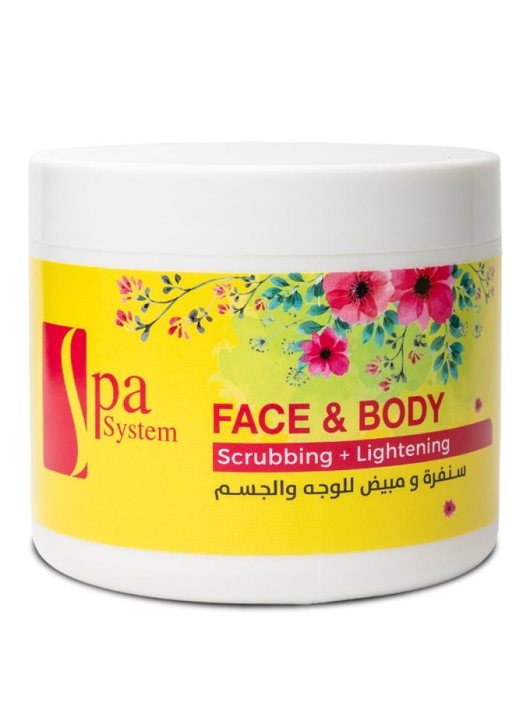 Spa System Face & Body Exfoliating Scrub - 500g - Brightens and Smooths Skin