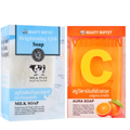 Beauty Buffet Vitamin C & Milk Soap Set - Brightening & Moisturizing - 2 x 100g