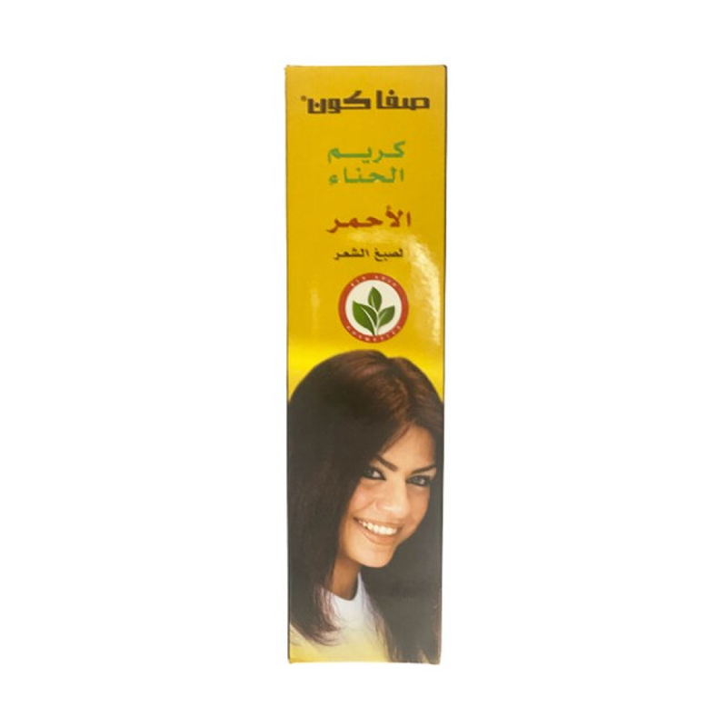 Safa Henna Cream Hair Dye, Red, Gray Coverage, 50g