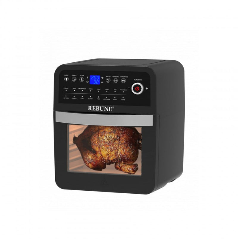 Rebune 12L Air Fryer Oven RE-11-034, 1800W Digital Control with Skewer