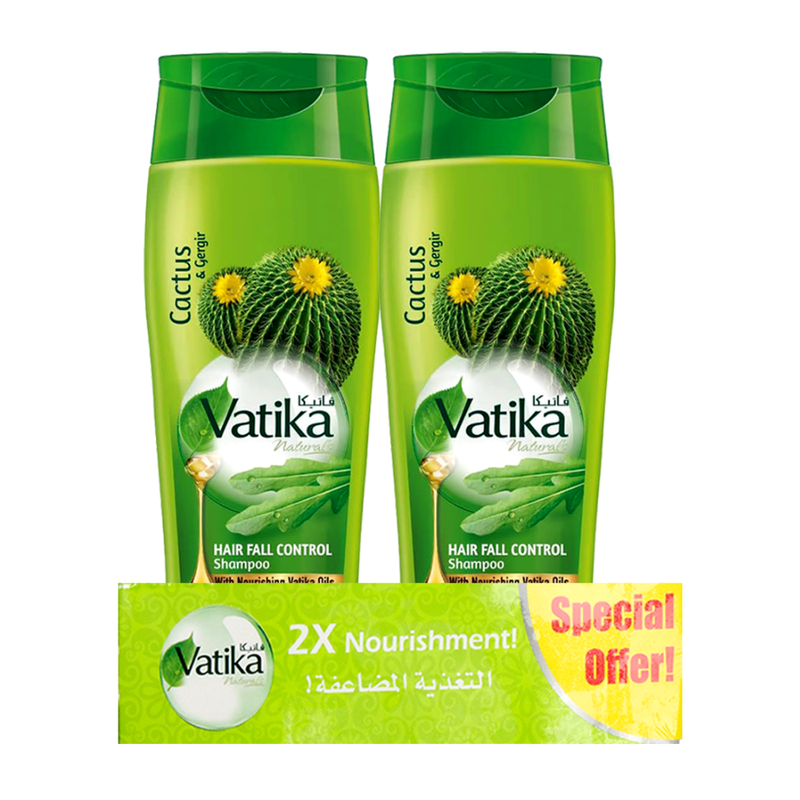 Vatika Strengthening Shampoo with Aloe Vera & Watercress, Anti-Hair Fall, 2 x 350ml