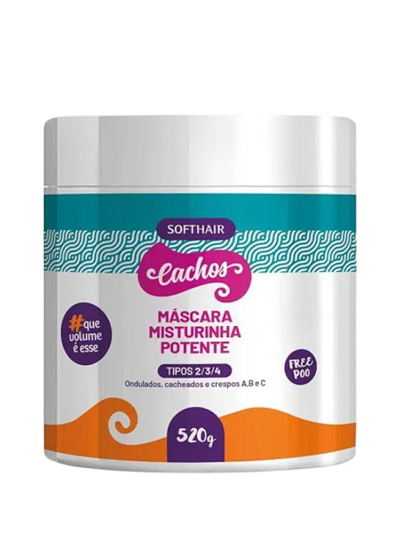 Soft Hair Curls Cachos Strengthening Mask - Coconut Oil, Avocado Butter, 520ml