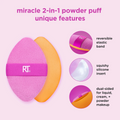 Real Techniques Miracle 2-in-1 Powder Sponge, Dual-Sided, Latex-Free