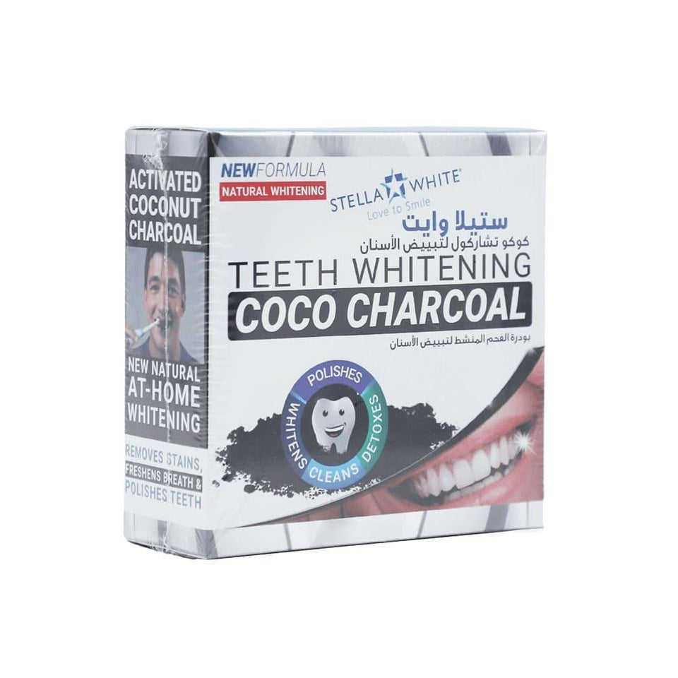 Stella White Tooth Powder Charcoal Teeth Whitening Removes Stains 40g