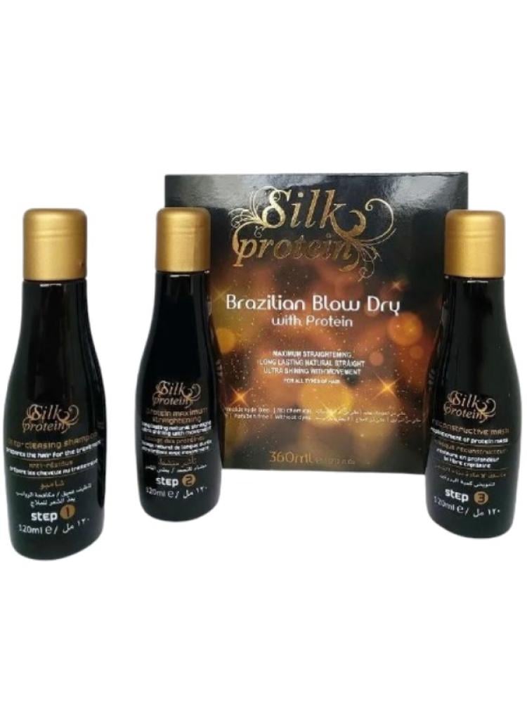 Brazilian Secrets Silk Protein Hair Straightening Treatment - 3 x 120ml