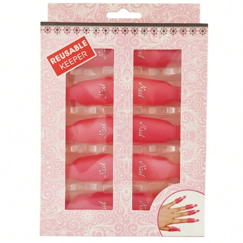Salon System Nail Polish Remover Clips - 10 Pieces