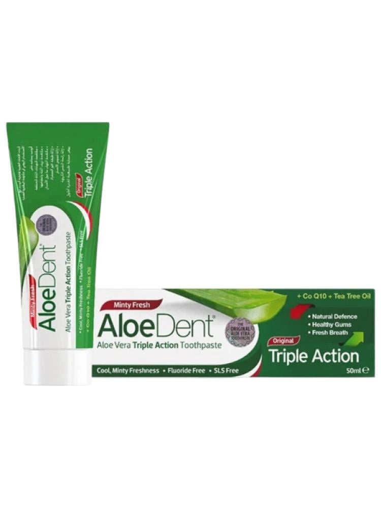 Aloedent Triple Action Toothpaste with Aloe Vera & Mint - 50ml