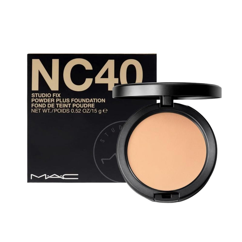 Mac Studio Fix Pressed Powder Foundation NC40 Full Coverage Matte 12-Hour Wear
