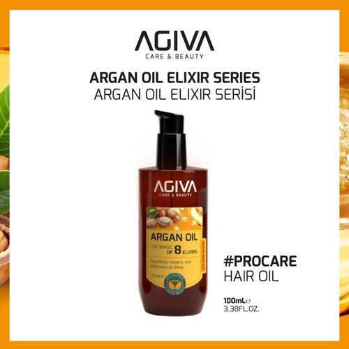 Agiva Argan Oil Hair Serum - For Silky Shine and Frizz Control - 100 ml