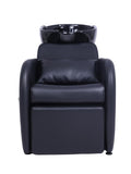 Salon System Professional Hair Washing Chair Black Ceramic Basin