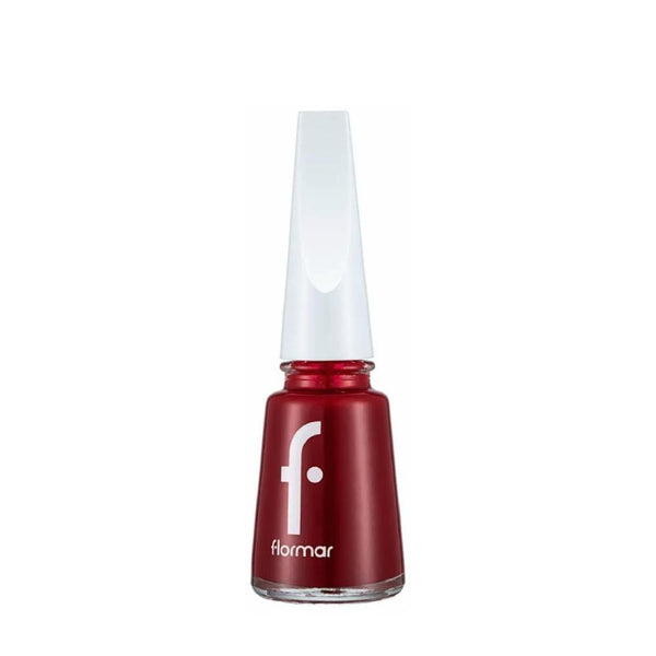 Flormar Nail Enamel 406 Dark Red - 11ml with Shine Finish