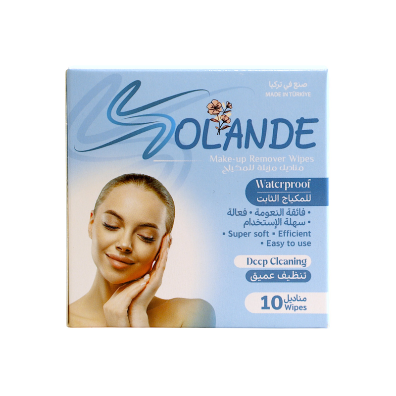 Soland Ultra Soft Makeup Remover Wipes, Gentle Facial Cleansing, 10 Count