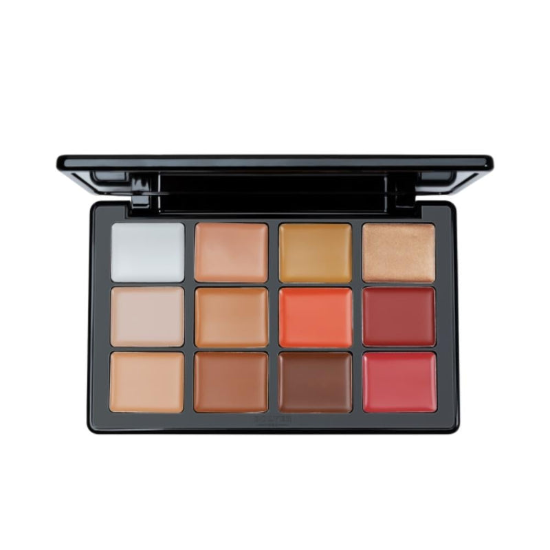 Bolver All-in-One Cream Face Palette 12 Shades Foundation Concealer Corrector Highlighter Blush