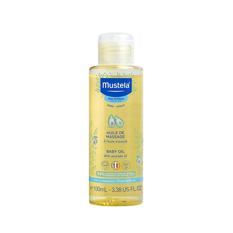 Baby Moisturizing Massage Oil Avocado Sensitive Skin Care Mustela 100ml