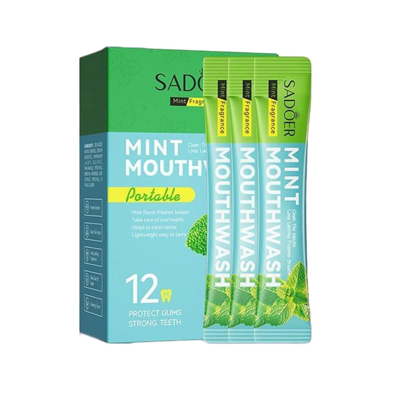 Sador Mint Alcohol-Free Mouthwash 10ml (12 Pieces)
