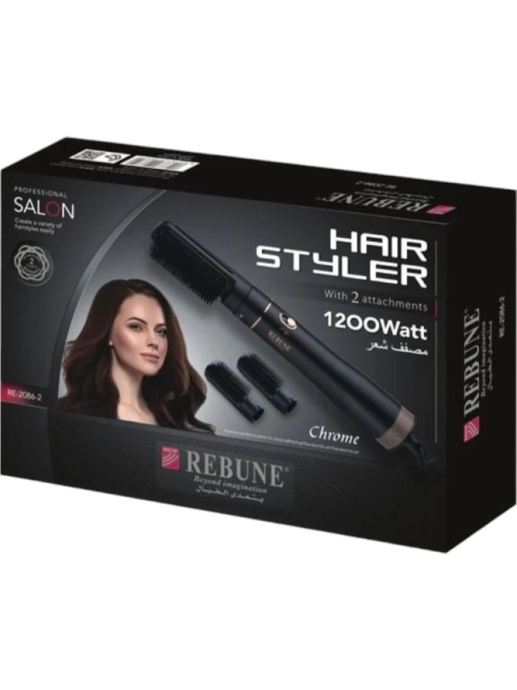 Hair Styler Brush 2 Attachments RE-2086-2 Rebune