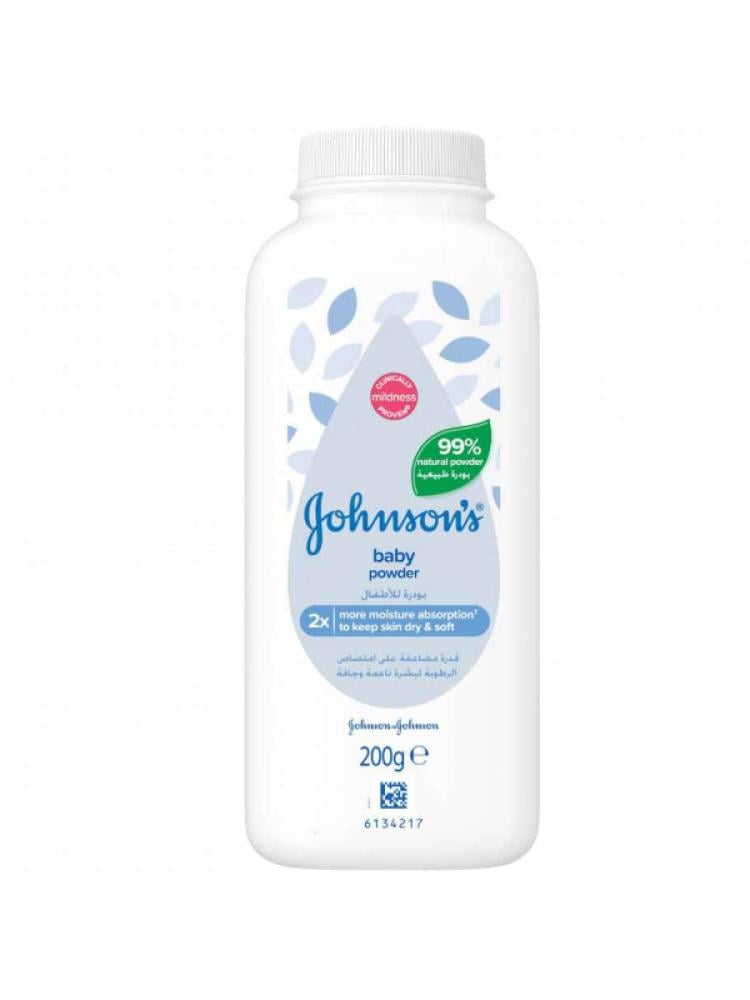 Johnson's Baby Powder - 99% Natural Ingredients - 200g