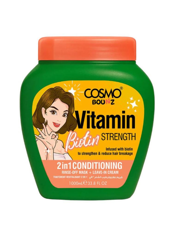 2-in-1 Shampoo and Conditioner Biotin Strengthening Cosmo Bounz 1000ml