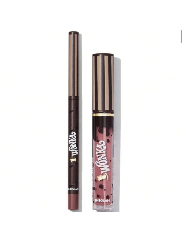 Lip Gloss and Liner Set Cocoa Kiss Willy Wonka SHEGLAM 2pcs