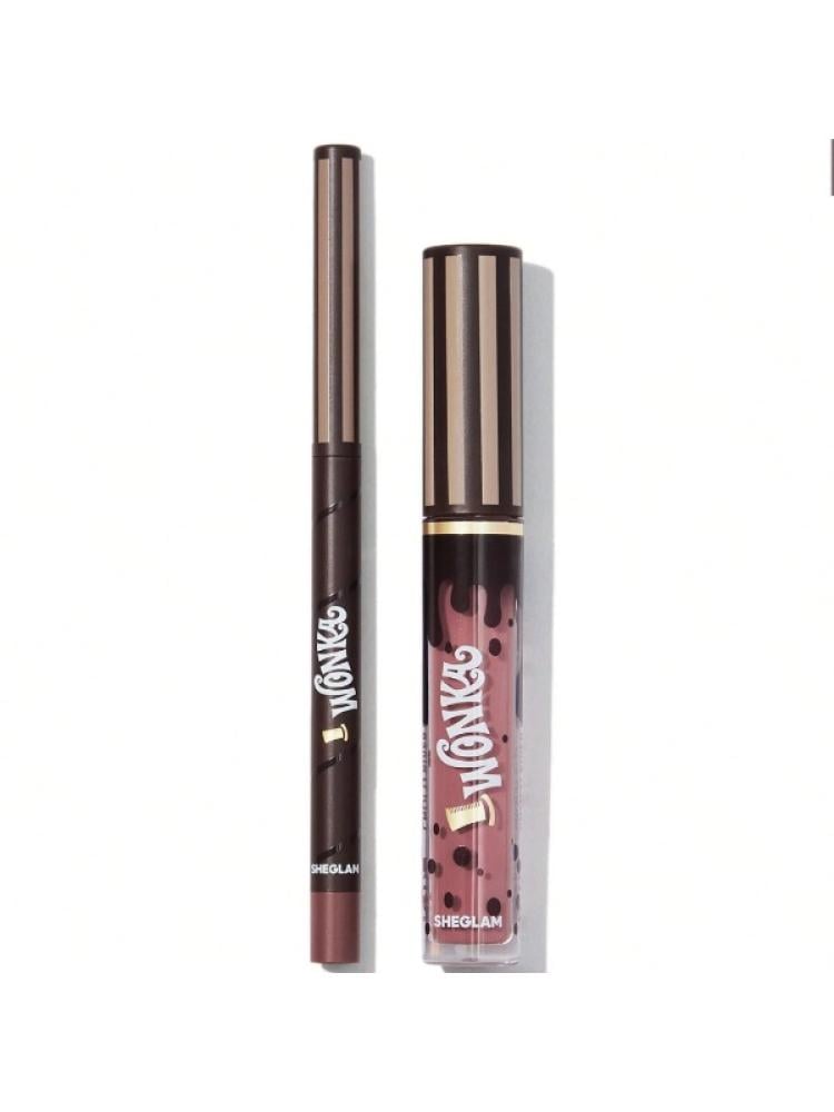 Lip Gloss and Liner Set Cocoa Kiss Willy Wonka SHEGLAM 2pcs