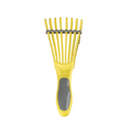 Dompel Curly Hair Styling Brush, Detangling, Flexible Bristles, Yellow