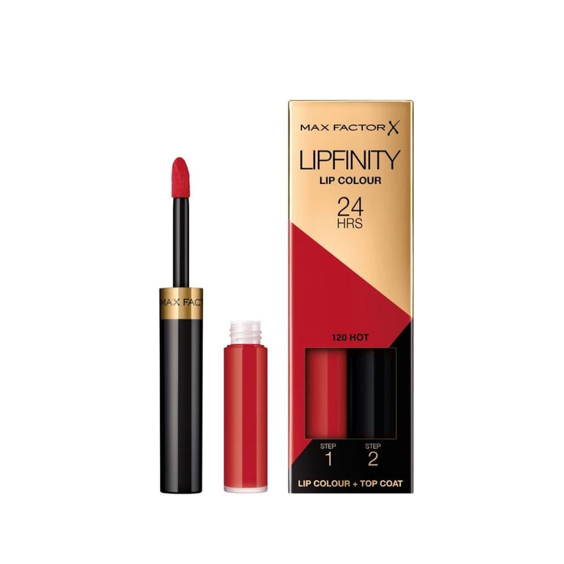 Max Factor Lipfinity Liquid Lipstick Set 24-Hour Wear Matte Finish 120 Hot